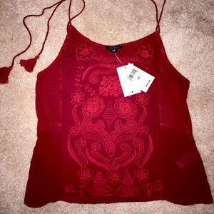 LUCKY brand NWT red lace tank!